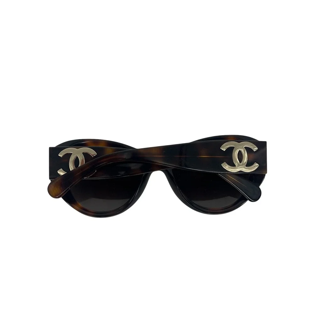 Chanel CH5492-A Polarized Butterfly Large CC Tortoise Sunglasses
